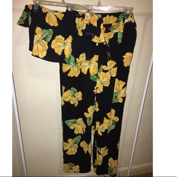 Zara tropical set (crop top & pants) - Picture 5 of 6